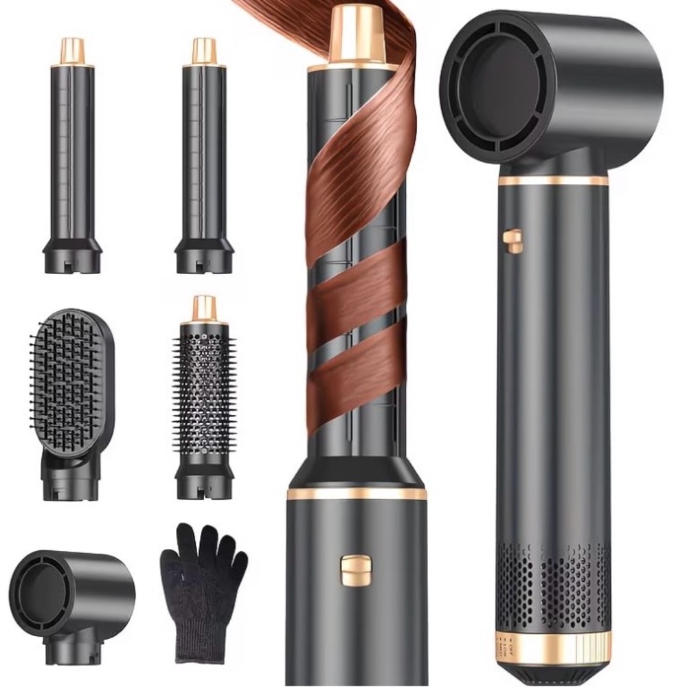 Professional Hair Styling Tool Set - Gold
